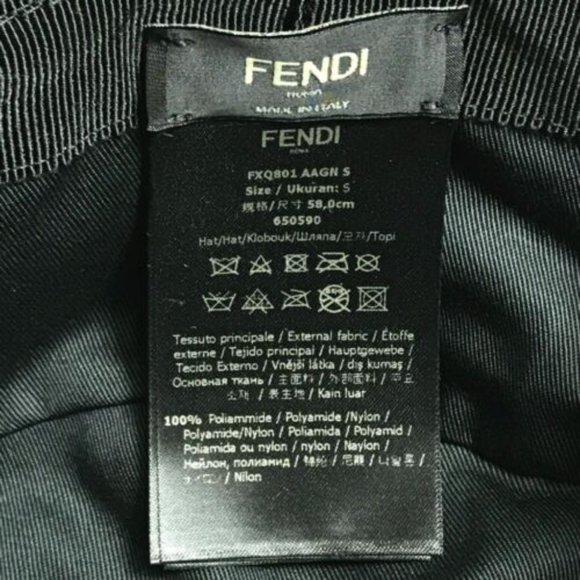 FENDI FXQ801 Carrigraphy bucket hat Nylon Brown main image 8